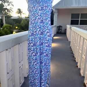 Blue & White Coral-Print Kids One-Piece Romper